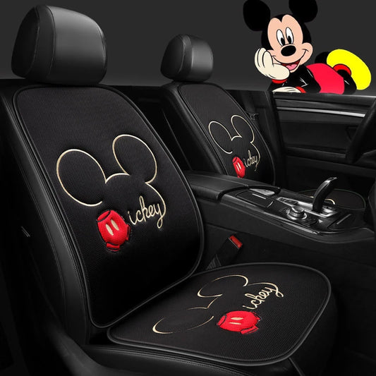 Car cushion single piece autumn winter cotton hemp women's Four Seasons General Mickey Minnie single ass cushion cushion disney