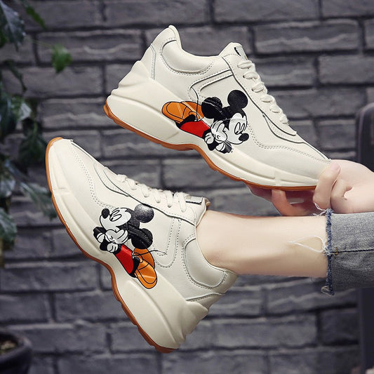 Disney Cartoon Mickey Daddy Shoes Girl New Ins Wild Mickey Mouse Sports Platform Platform Casual Shoes